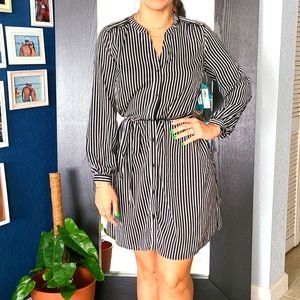 Belted striped Dress